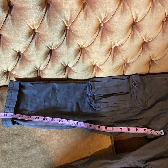 Jacob Connexion Stretch cargo army green slim capris - Picture 4 of 7